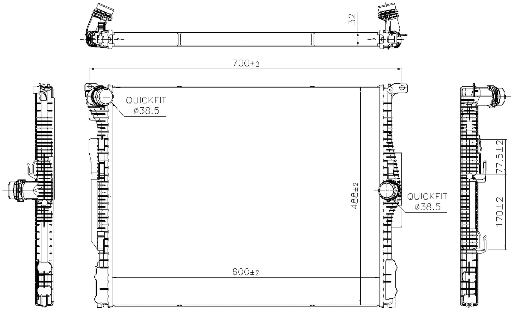 Nissens Radiator 607116 main image