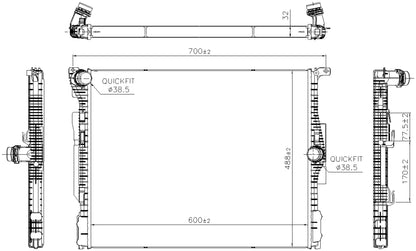 Nissens Radiator 607116 main image