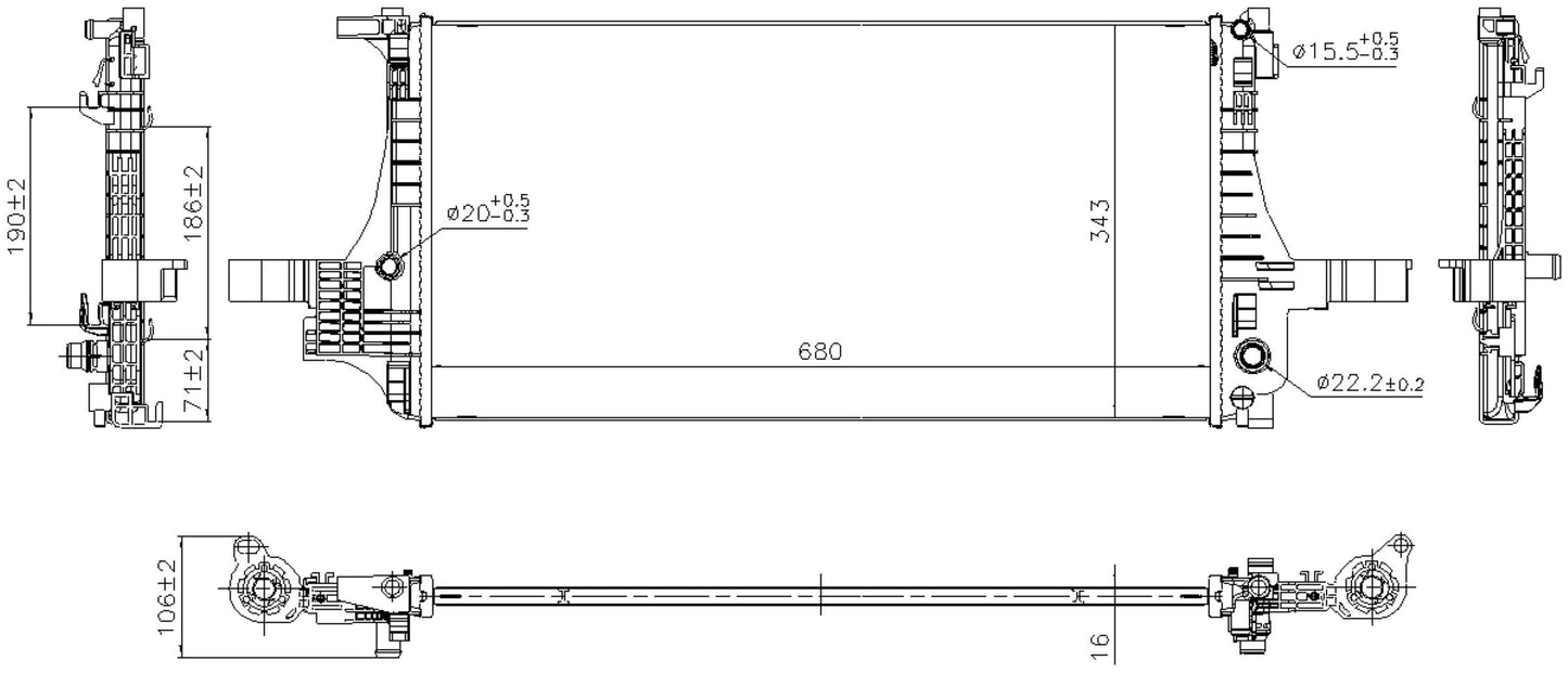 Nissens Radiator 607221 main image