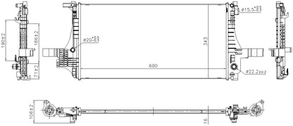 Nissens Radiator 607221 main image