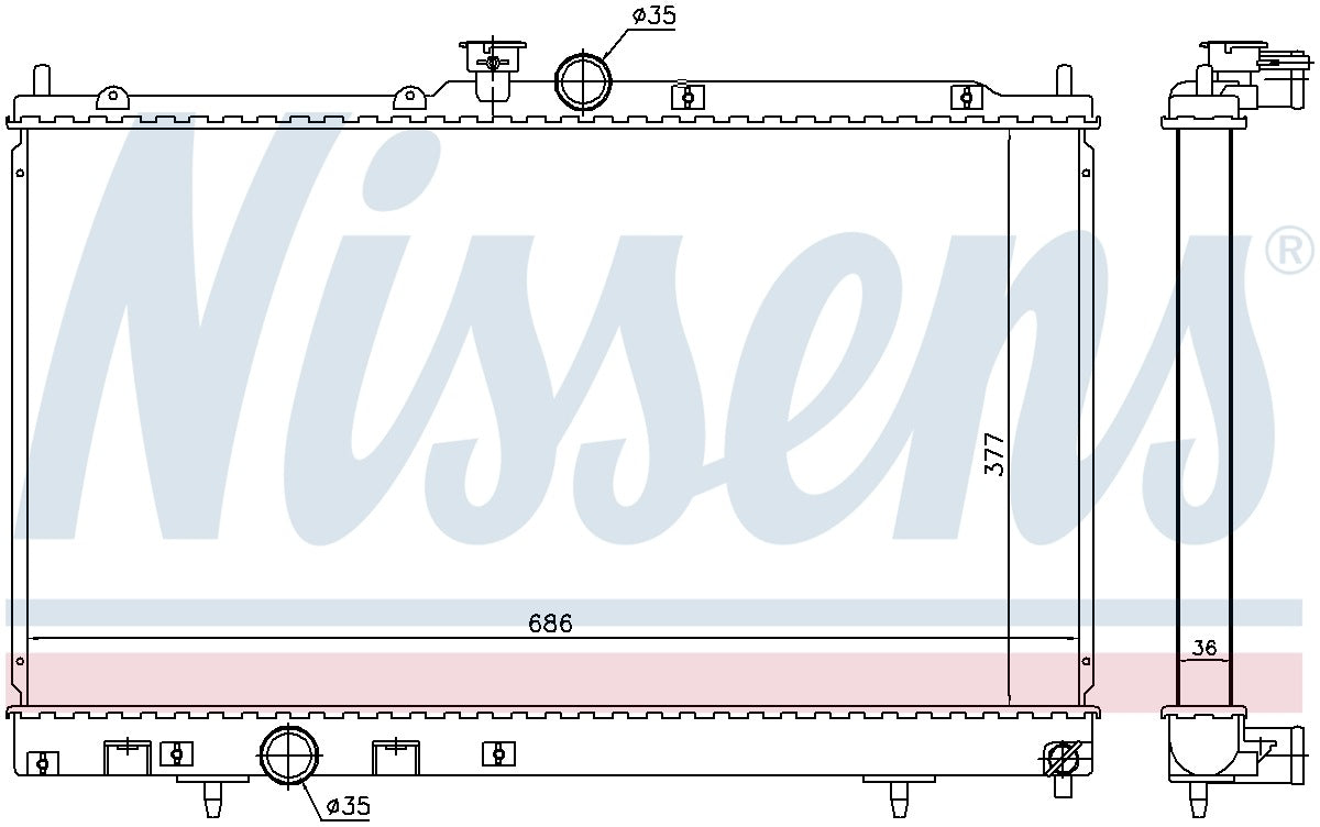 Nissens Radiator 628956