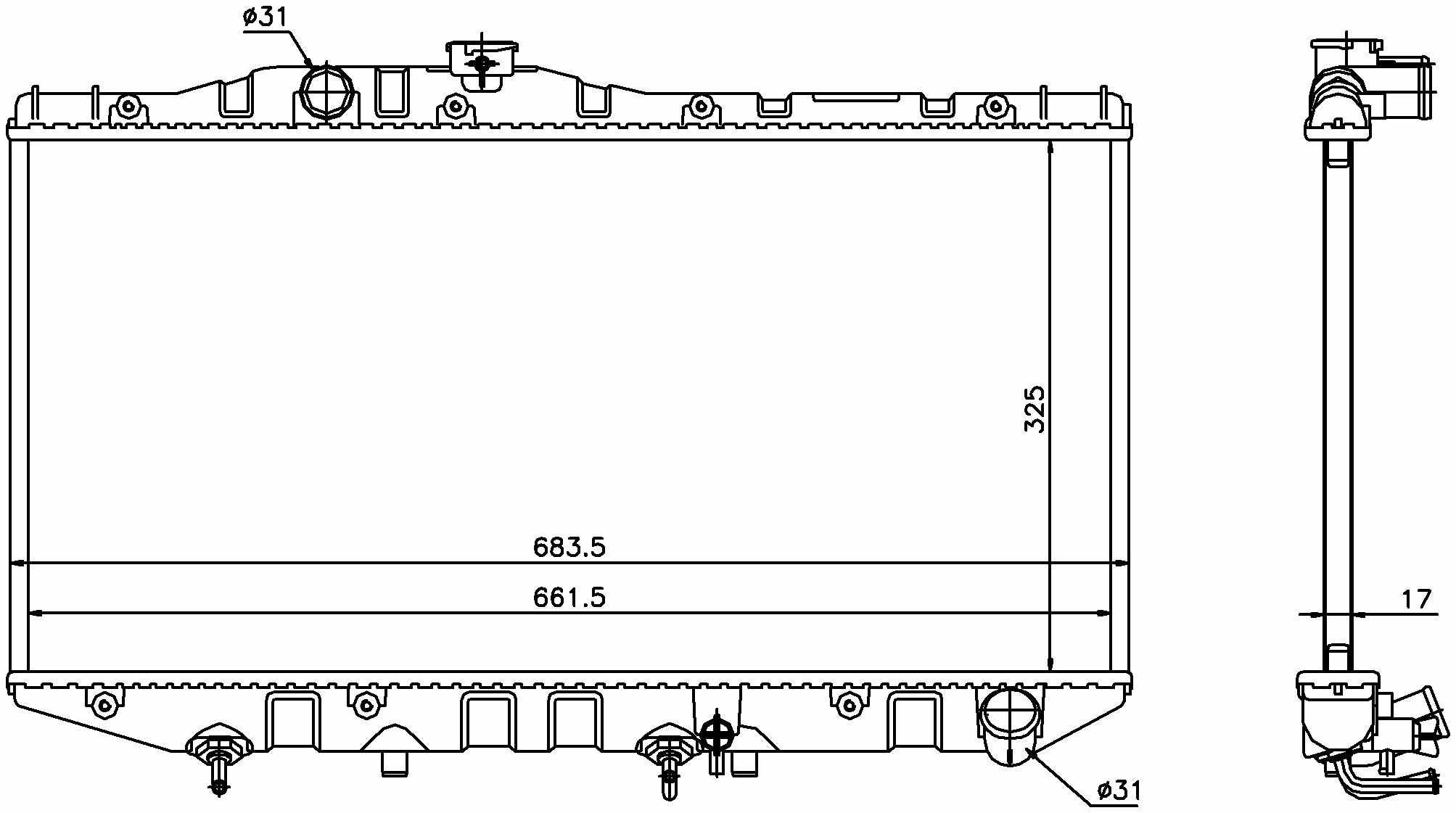 Nissens Radiator 64735