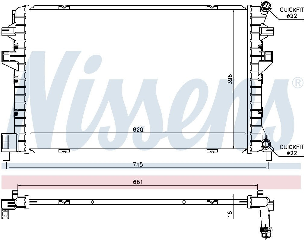 Nissens Intercooler Heat Exchanger 65306