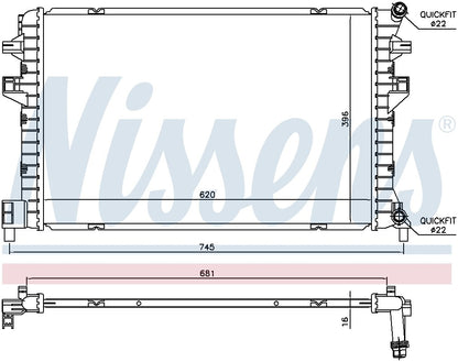 Nissens Intercooler Heat Exchanger 65306