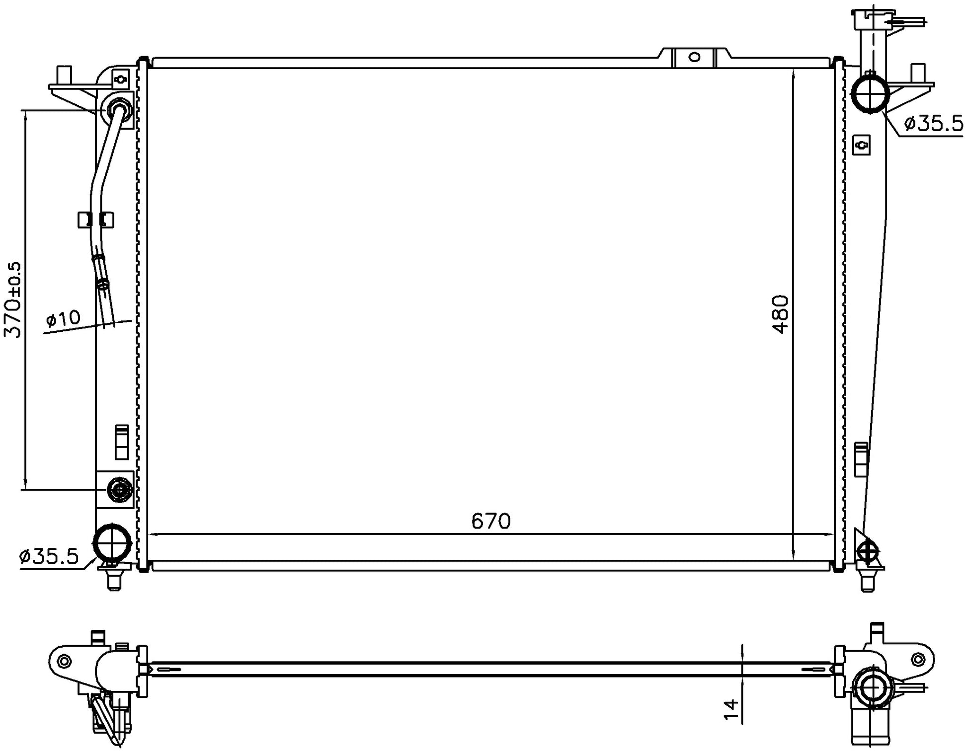 Nissens Radiator 666208 main image