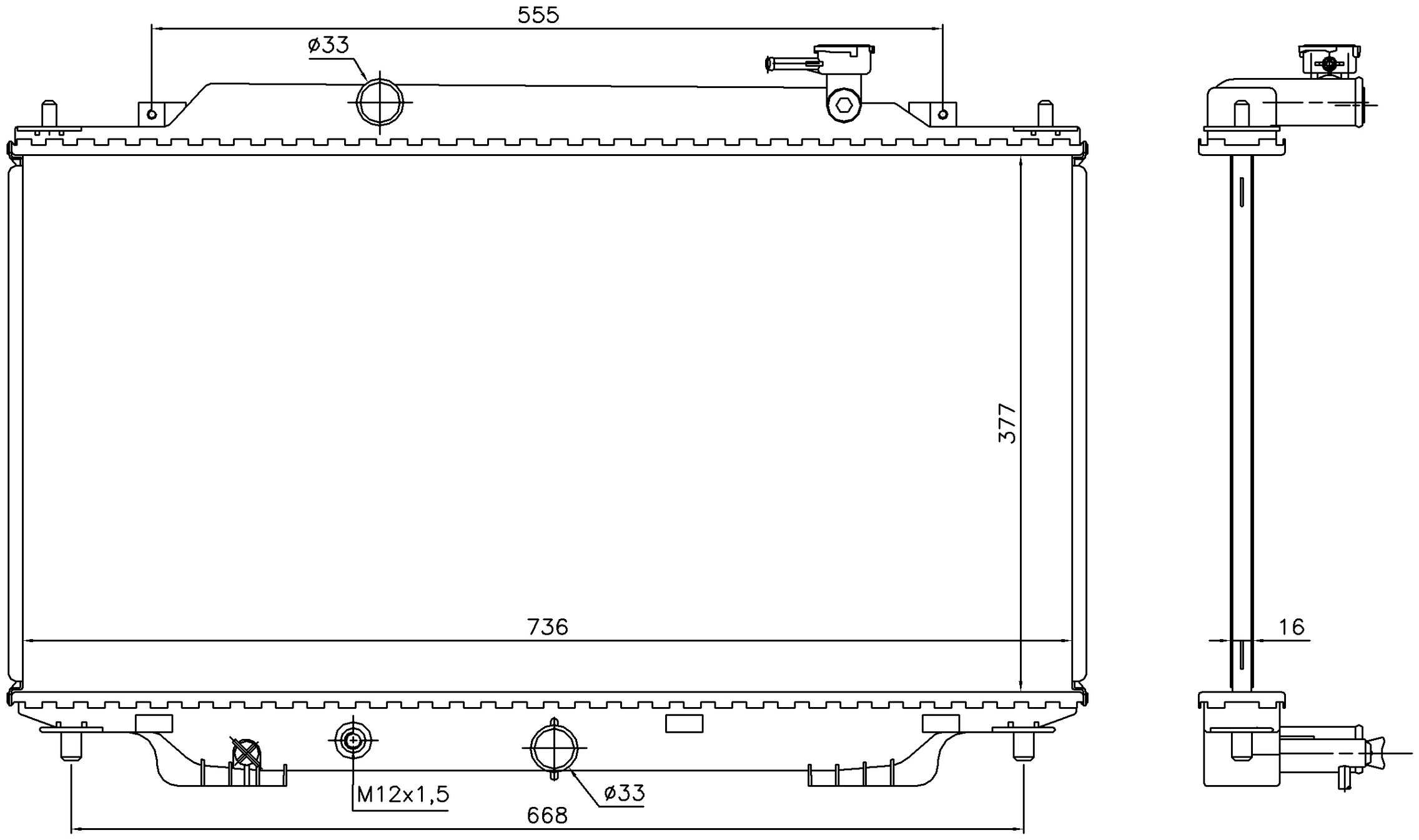 Nissens Radiator 68542