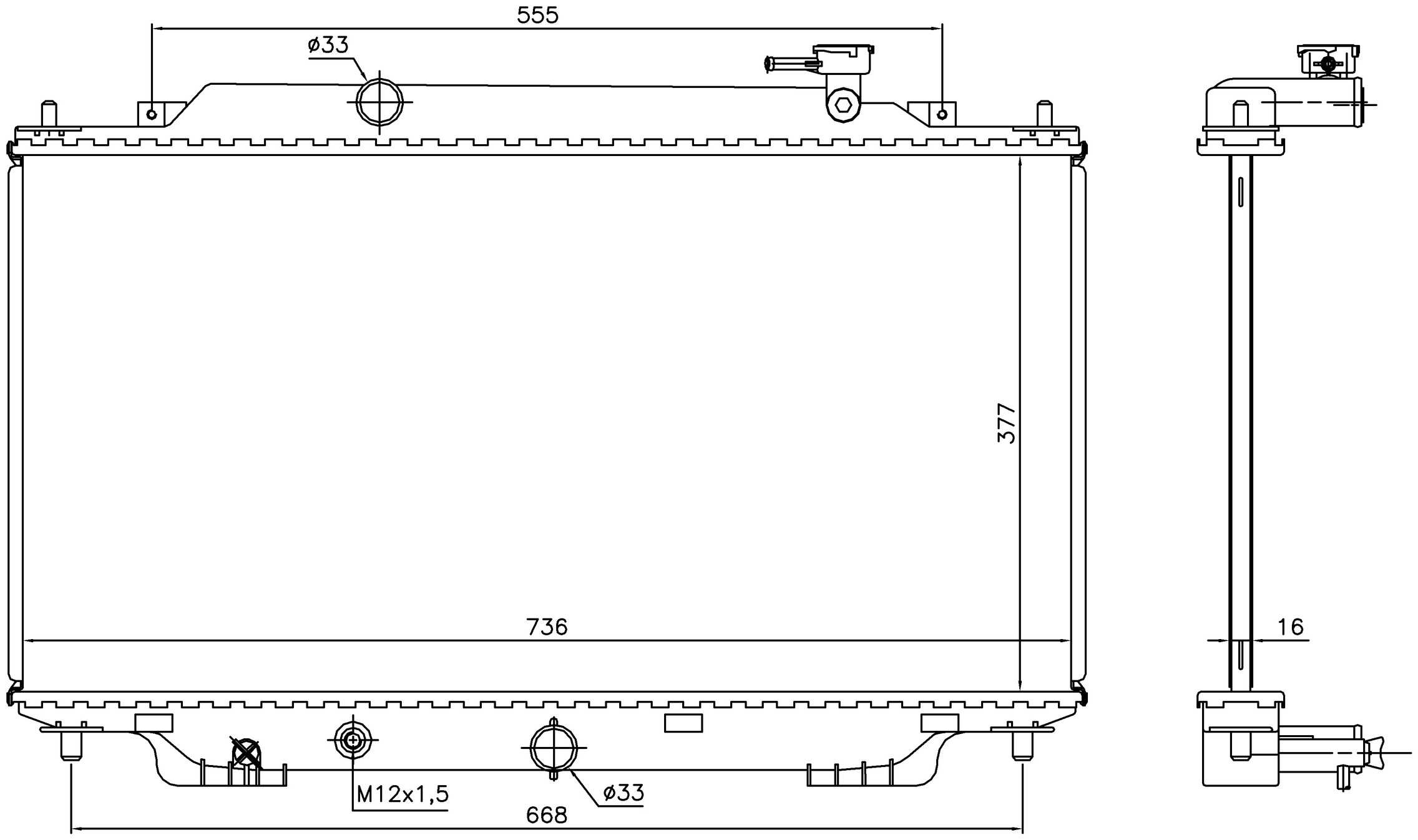 Nissens Radiator 68542