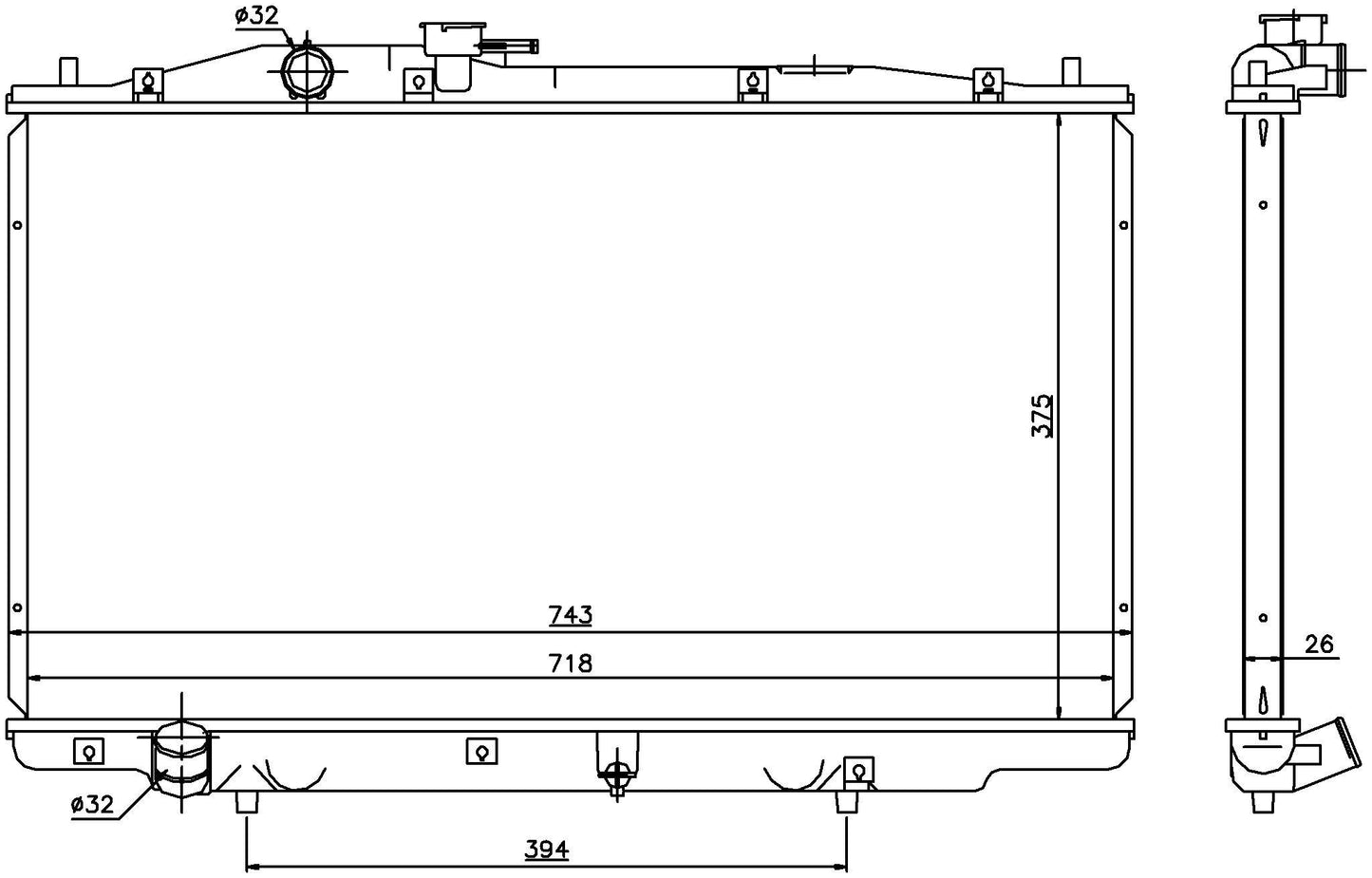 Nissens Radiator 69464