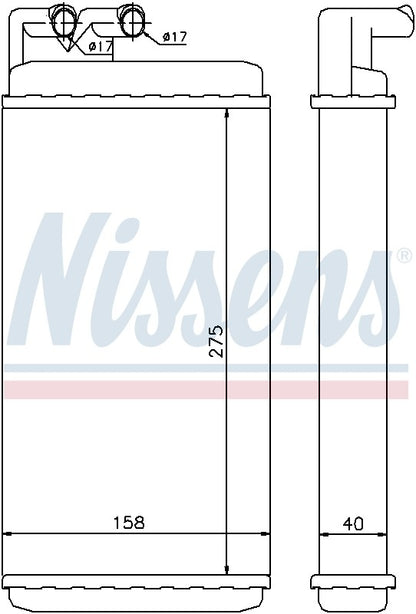 Nissens HVAC Heater Core 70220