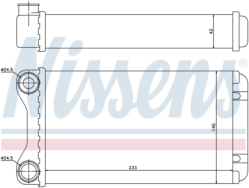 Nissens HVAC Heater Core 70226