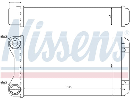Nissens HVAC Heater Core 70226