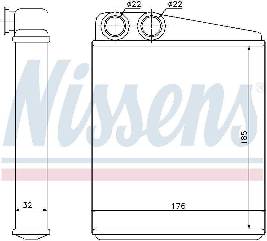 Nissens HVAC Heater Core 70228