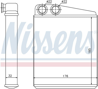 Nissens HVAC Heater Core 70228