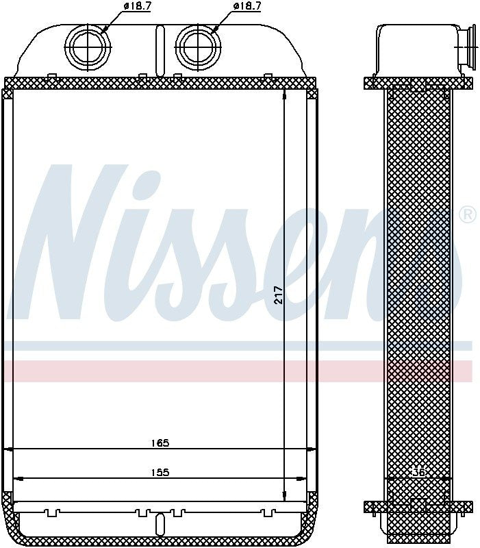 Nissens HVAC Heater Core