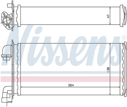 Nissens HVAC Heater Core 70501