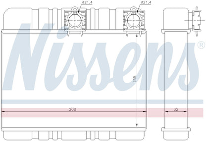 Nissens HVAC Heater Core 70514