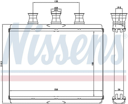 Nissens HVAC Heater Core 70517