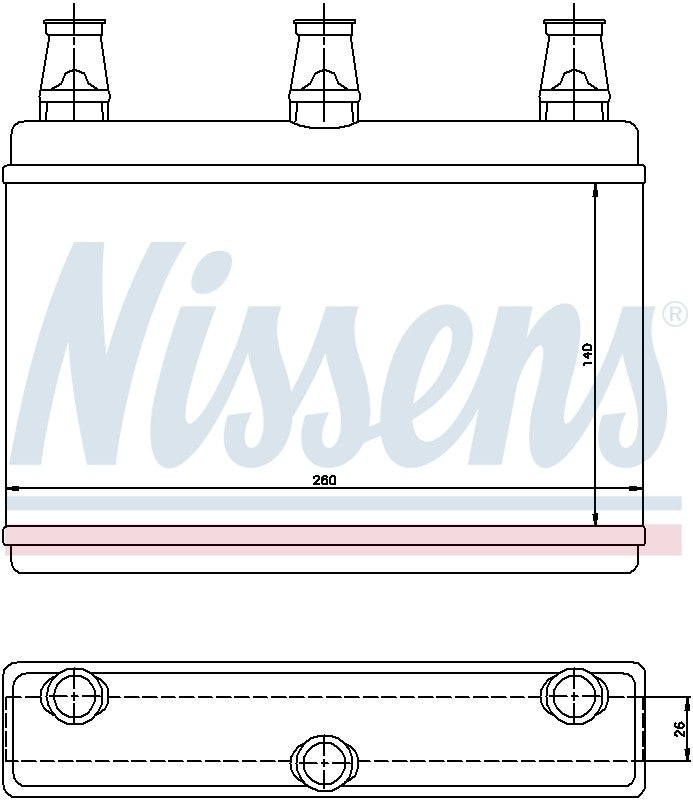 Nissens HVAC Heater Core 70522