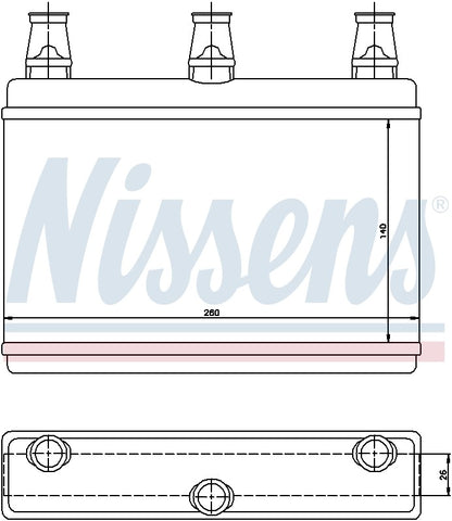 Nissens HVAC Heater Core 70522