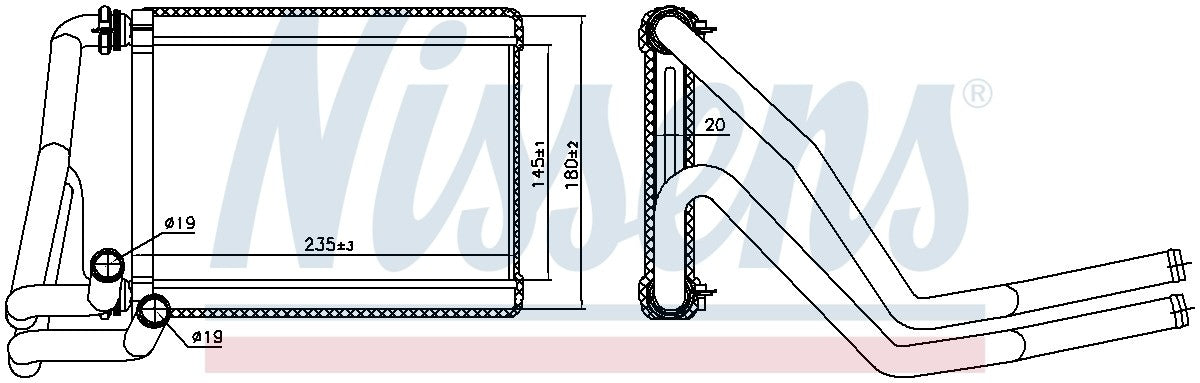 Nissens HVAC Heater Core 707071