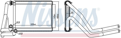 Nissens HVAC Heater Core 707071