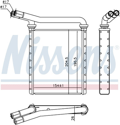 Nissens HVAC Heater Core 707090