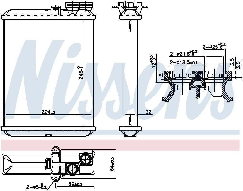 Nissens HVAC Heater Core 707102