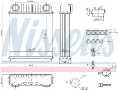 Nissens HVAC Heater Core 707216