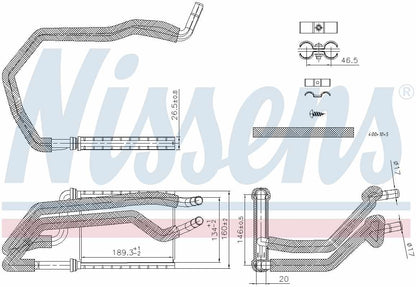 Nissens HVAC Heater Core 707222