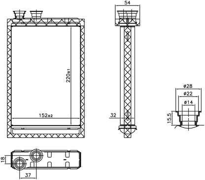 Nissens HVAC Heater Core 707224