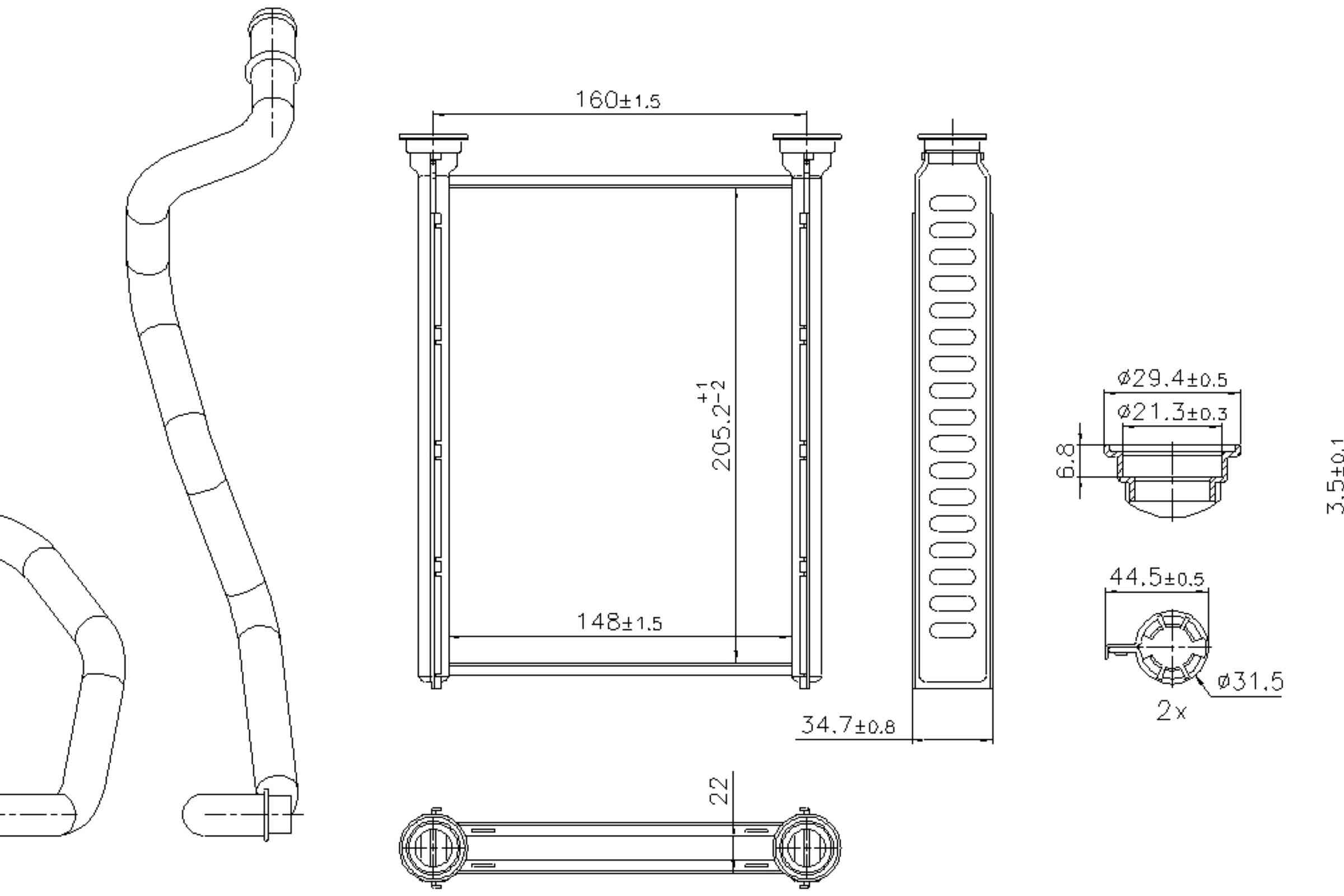 Nissens HVAC Heater Core 707290