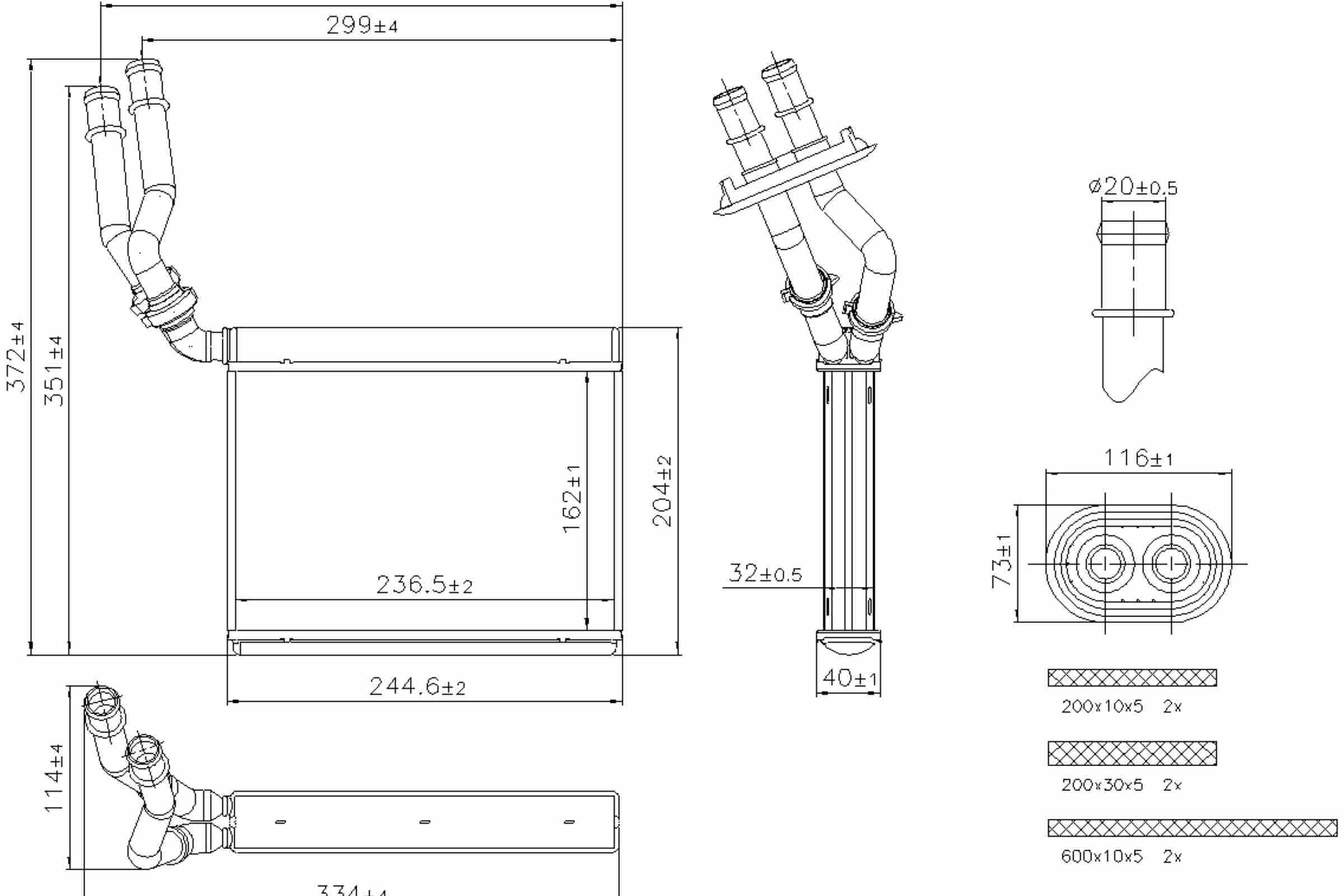Nissens HVAC Heater Core 707299