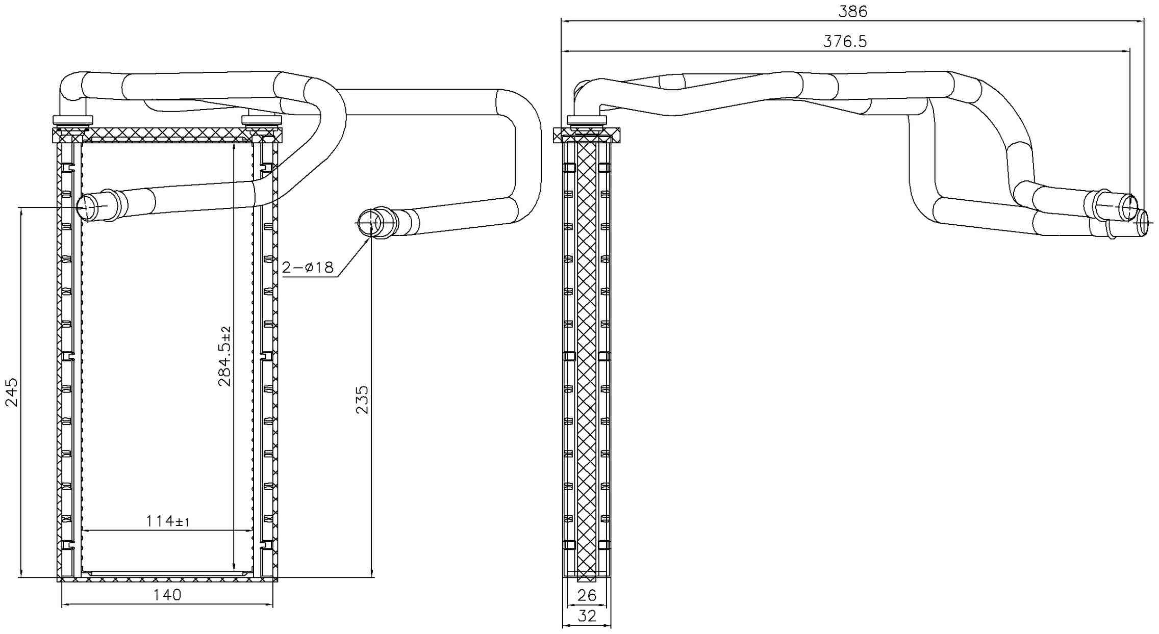 Nissens HVAC Heater Core 707310