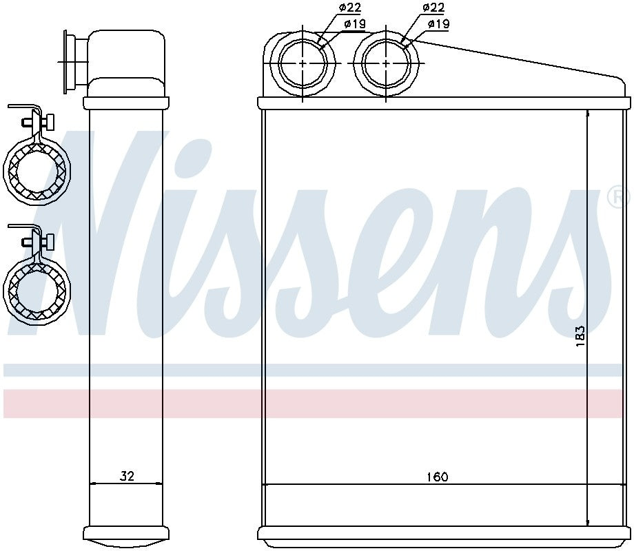 Nissens HVAC Heater Core 70807