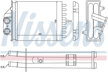 Nissens HVAC Heater Core 71453