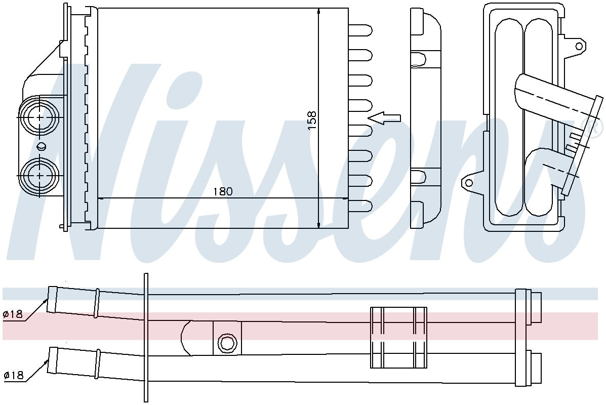 Nissens HVAC Heater Core 71453