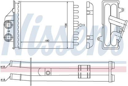 Nissens HVAC Heater Core 71453