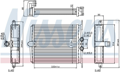 Nissens HVAC Heater Core 72019