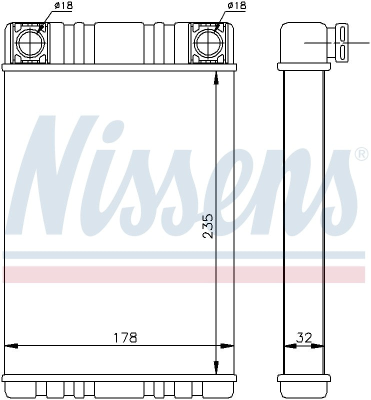Nissens HVAC Heater Core 72028
