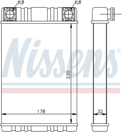 Nissens HVAC Heater Core 72028