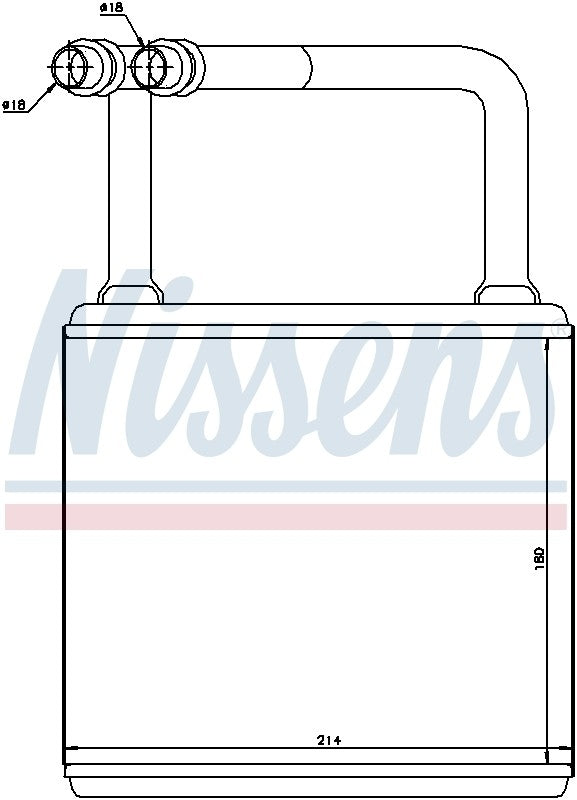 Nissens HVAC Heater Core 72029