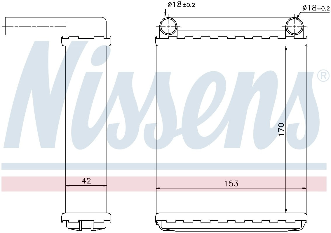 Nissens HVAC Heater Core 72038