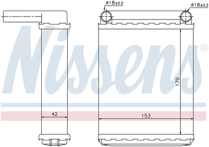 Nissens HVAC Heater Core 72038