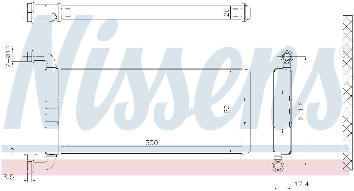 Nissens HVAC Heater Core