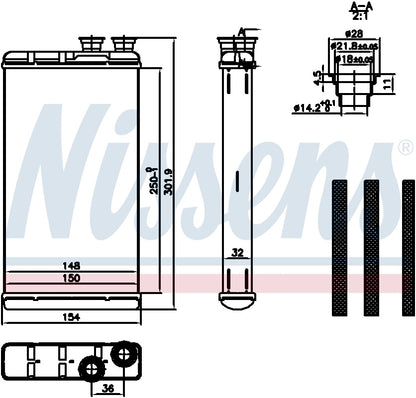 Nissens HVAC Heater Core 727210