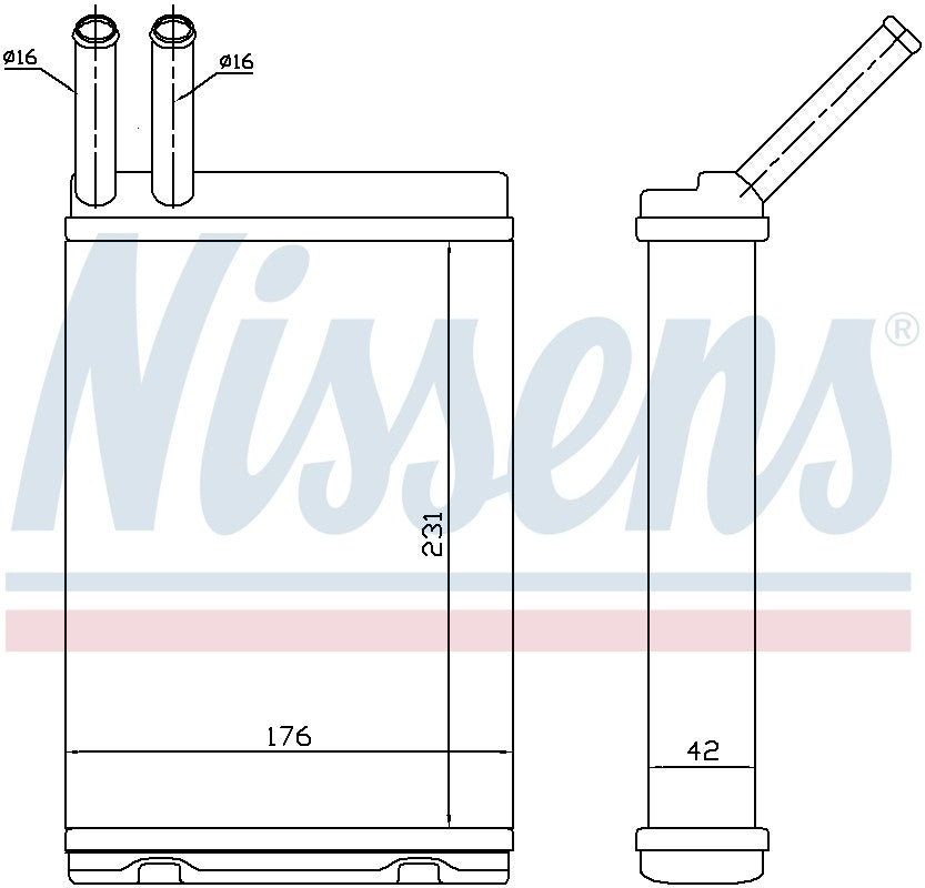Nissens HVAC Heater Core
