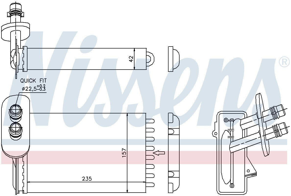 Nissens HVAC Heater Core 73921