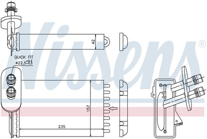 Nissens HVAC Heater Core 73921