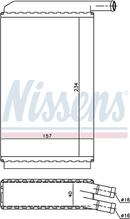 Nissens HVAC Heater Core