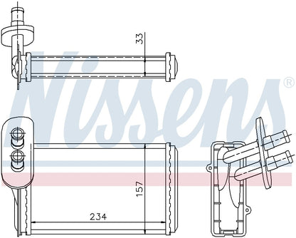 Nissens HVAC Heater Core 73962